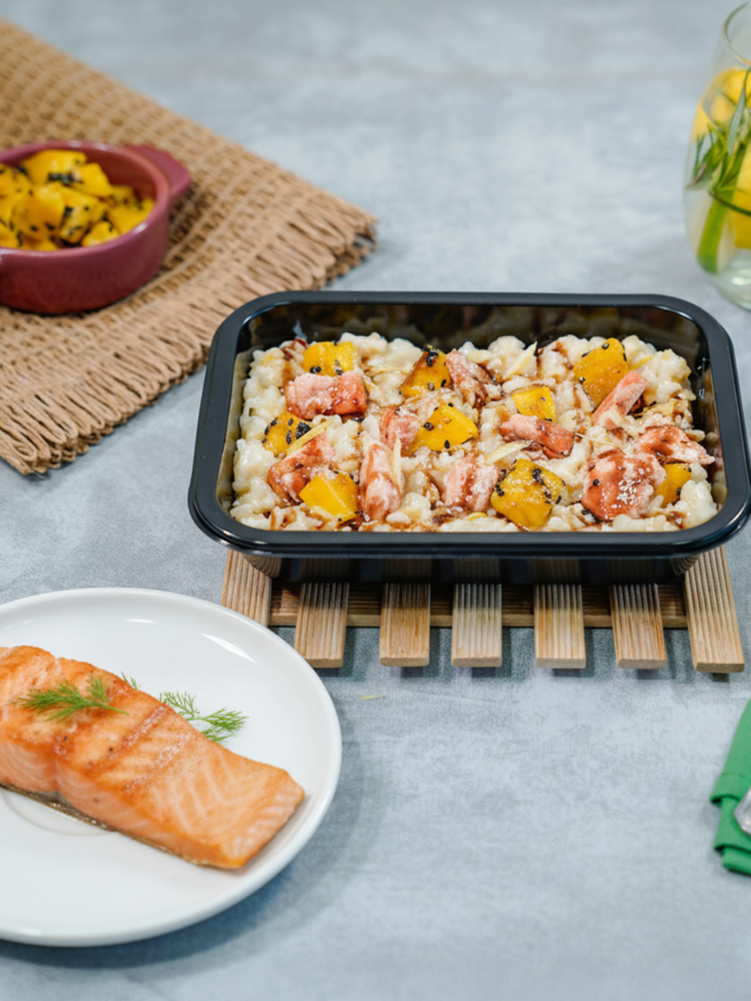 Risoto de salm&atilde;o Personal Chefs